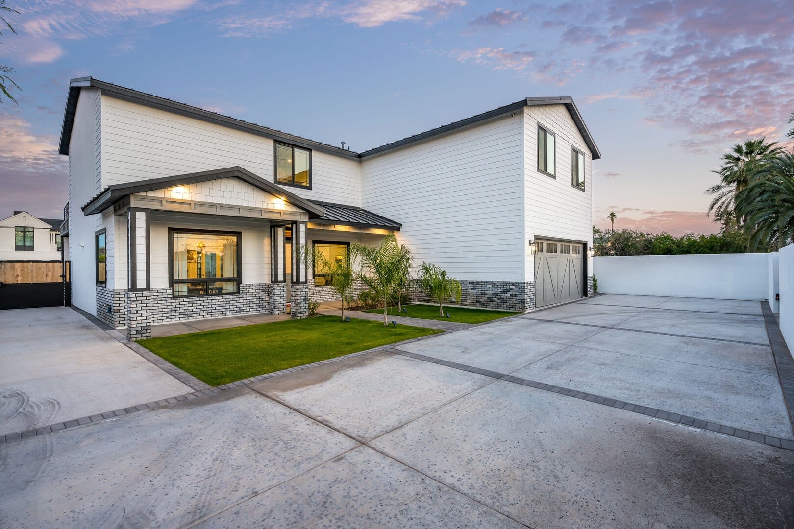 Modern two-story house exterior view.