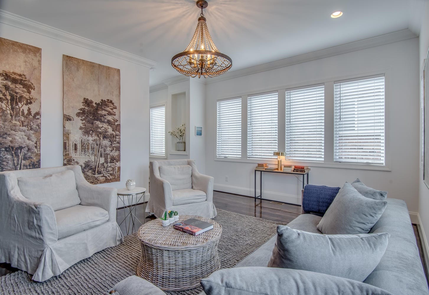 Cozy living room with natural light