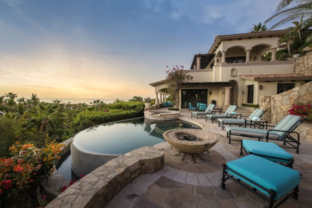 Luxury villa with infinity pool.