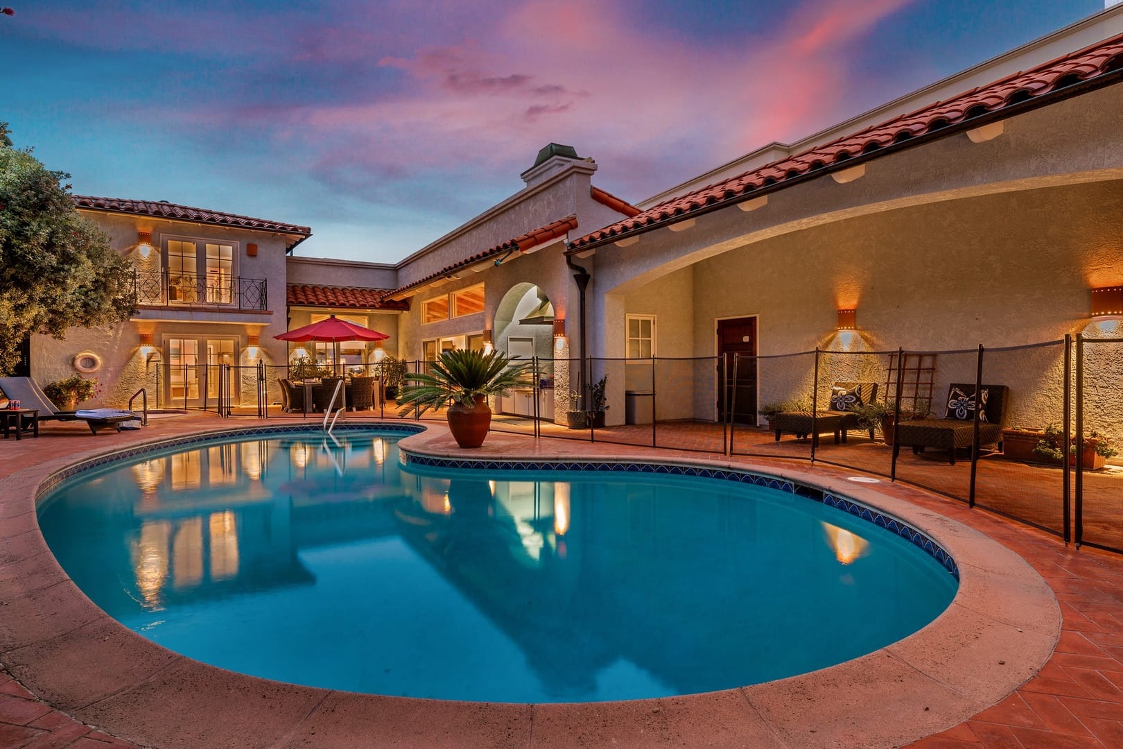 Luxury home with a pool.