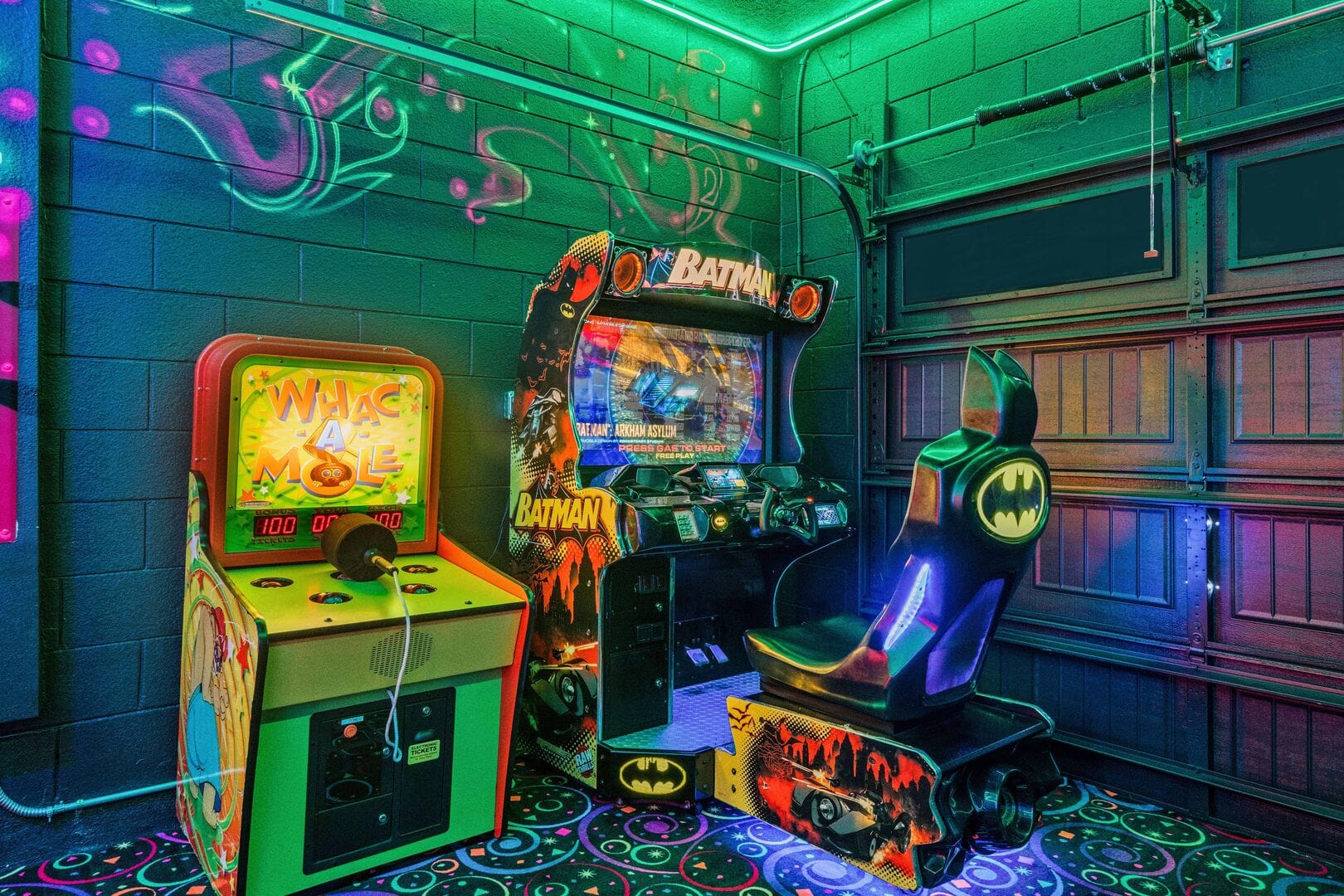 Batman arcade and Whac-A-Mole games