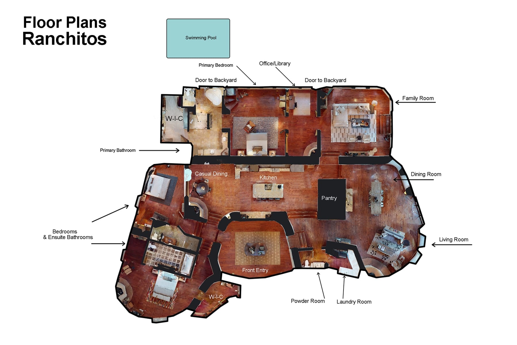 Ranchitos house floor plan layout.