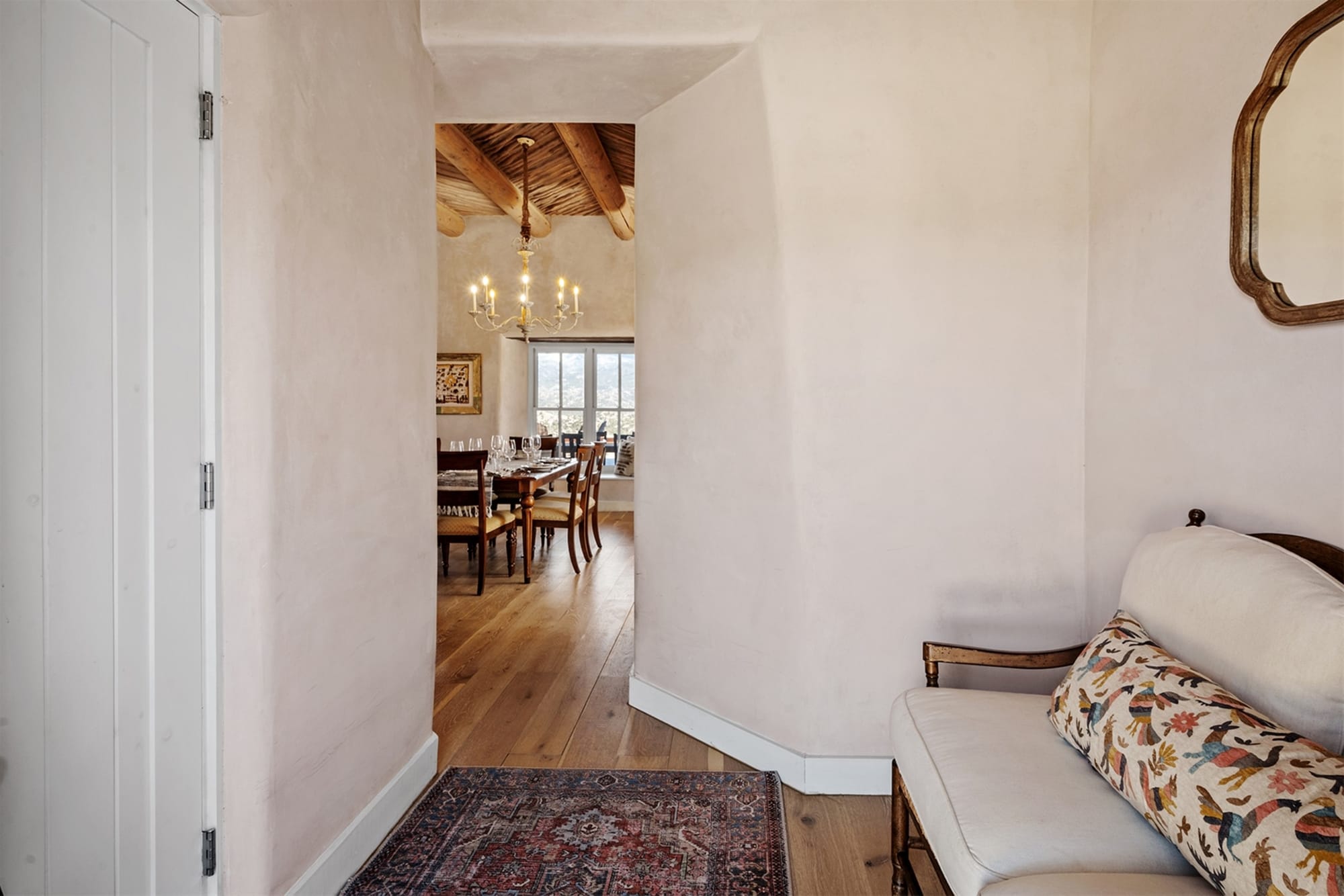 Hallway leading to dining room.