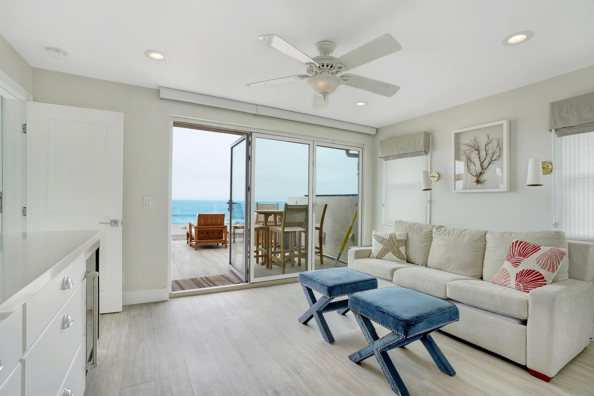 Living room with ocean view.