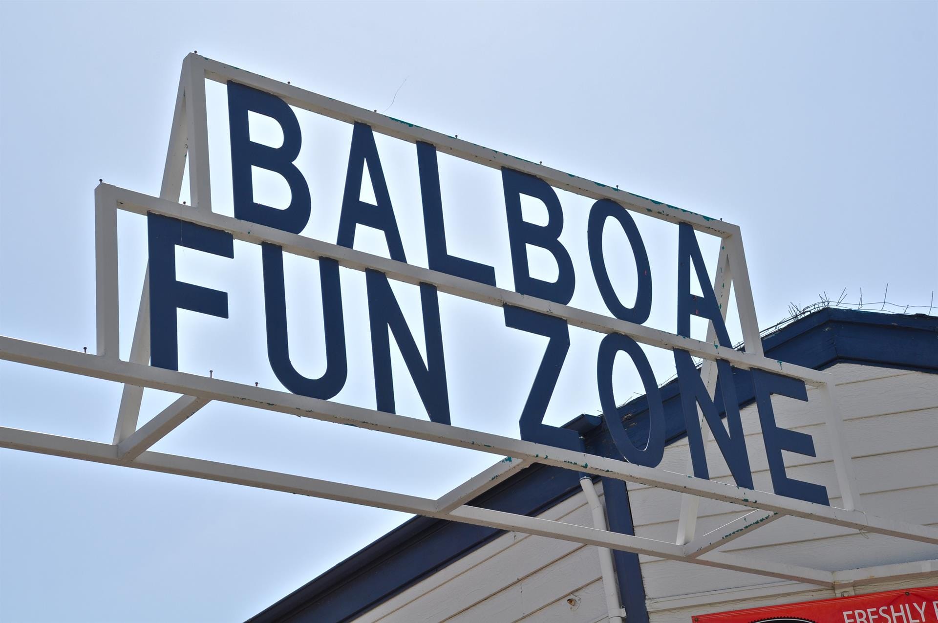 "Balboa Fun Zone" sign.