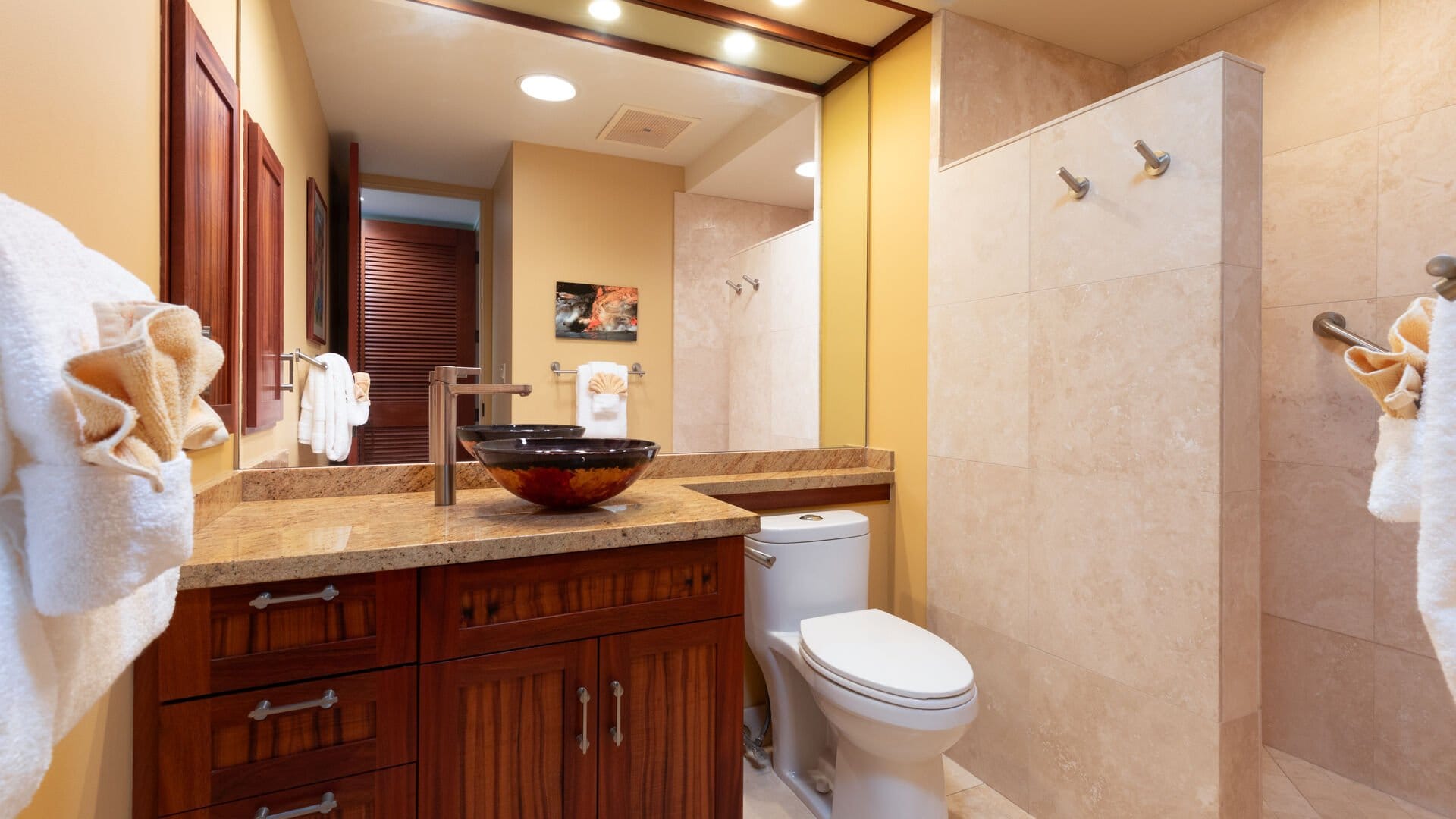 Modern bathroom with vessel sink