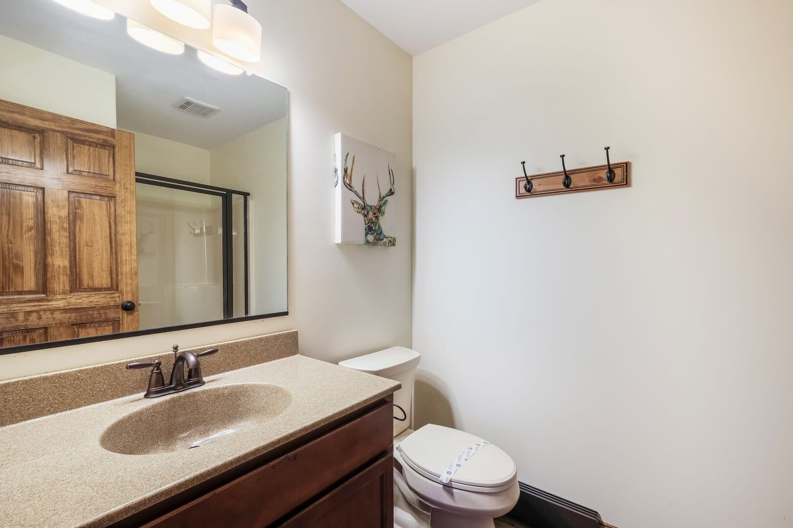 Small bathroom with modern fixtures.