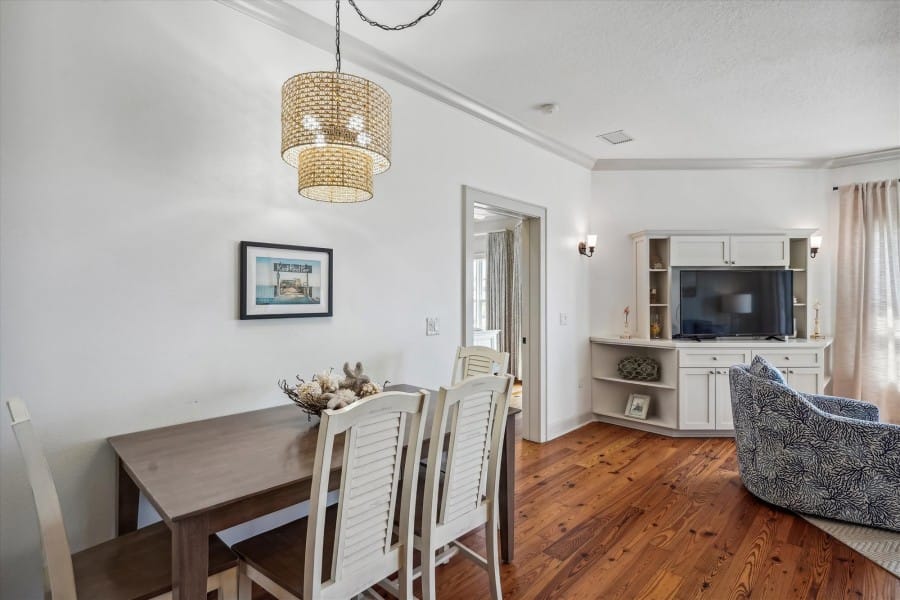 Dining and living room area.