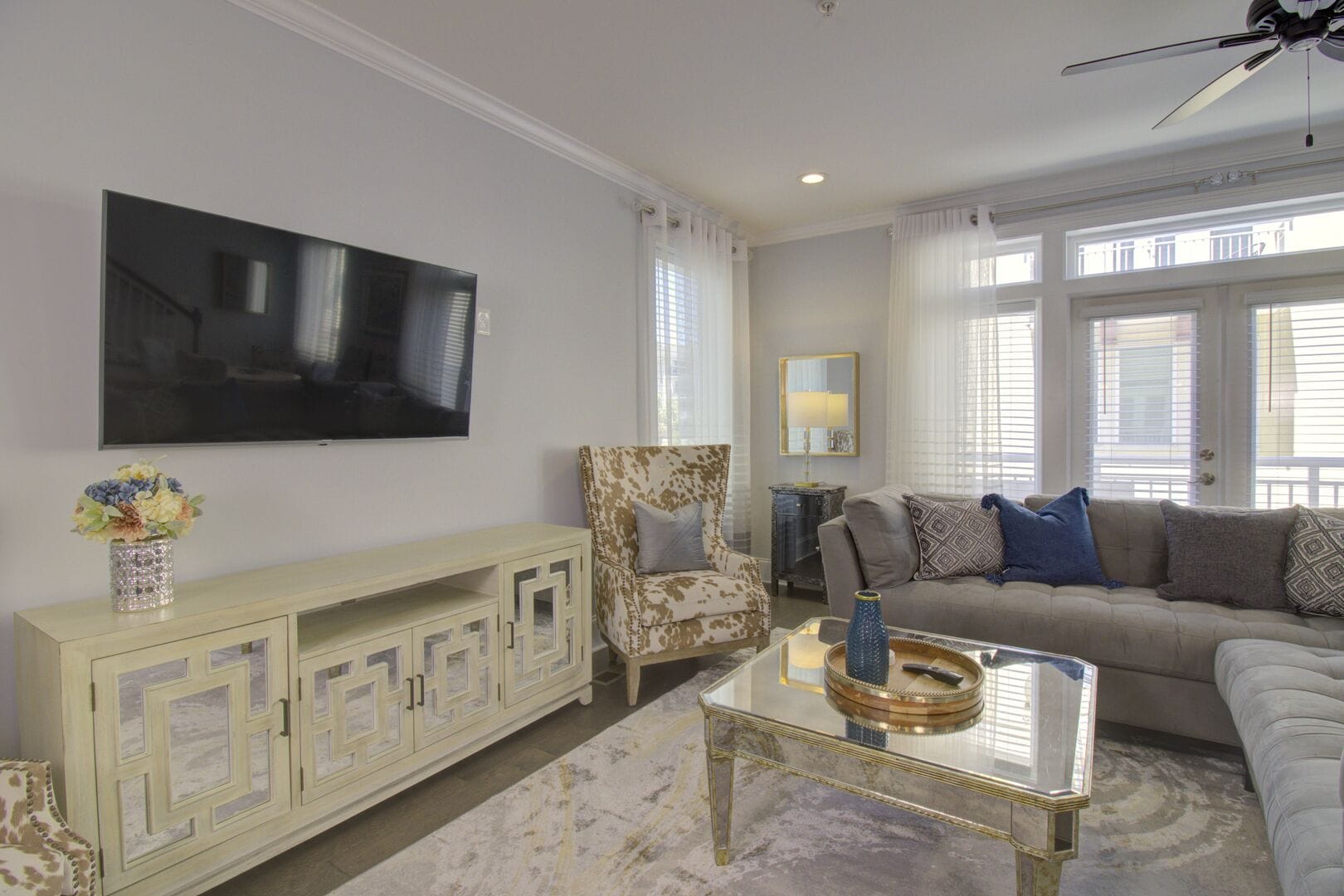 Modern living room with elegant decor.