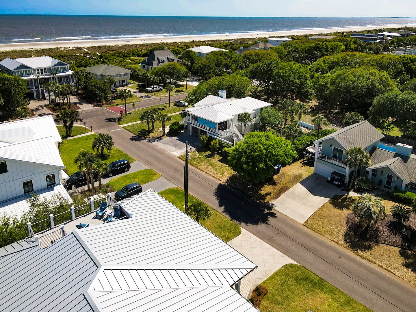 Coastal neighborhood with ocean view.