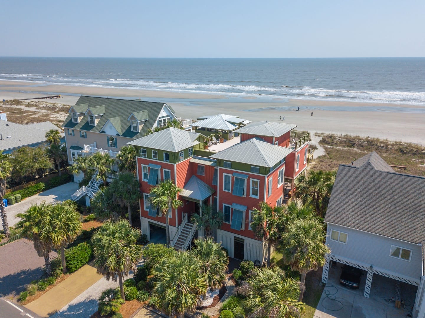 Beachfront houses with ocean view.