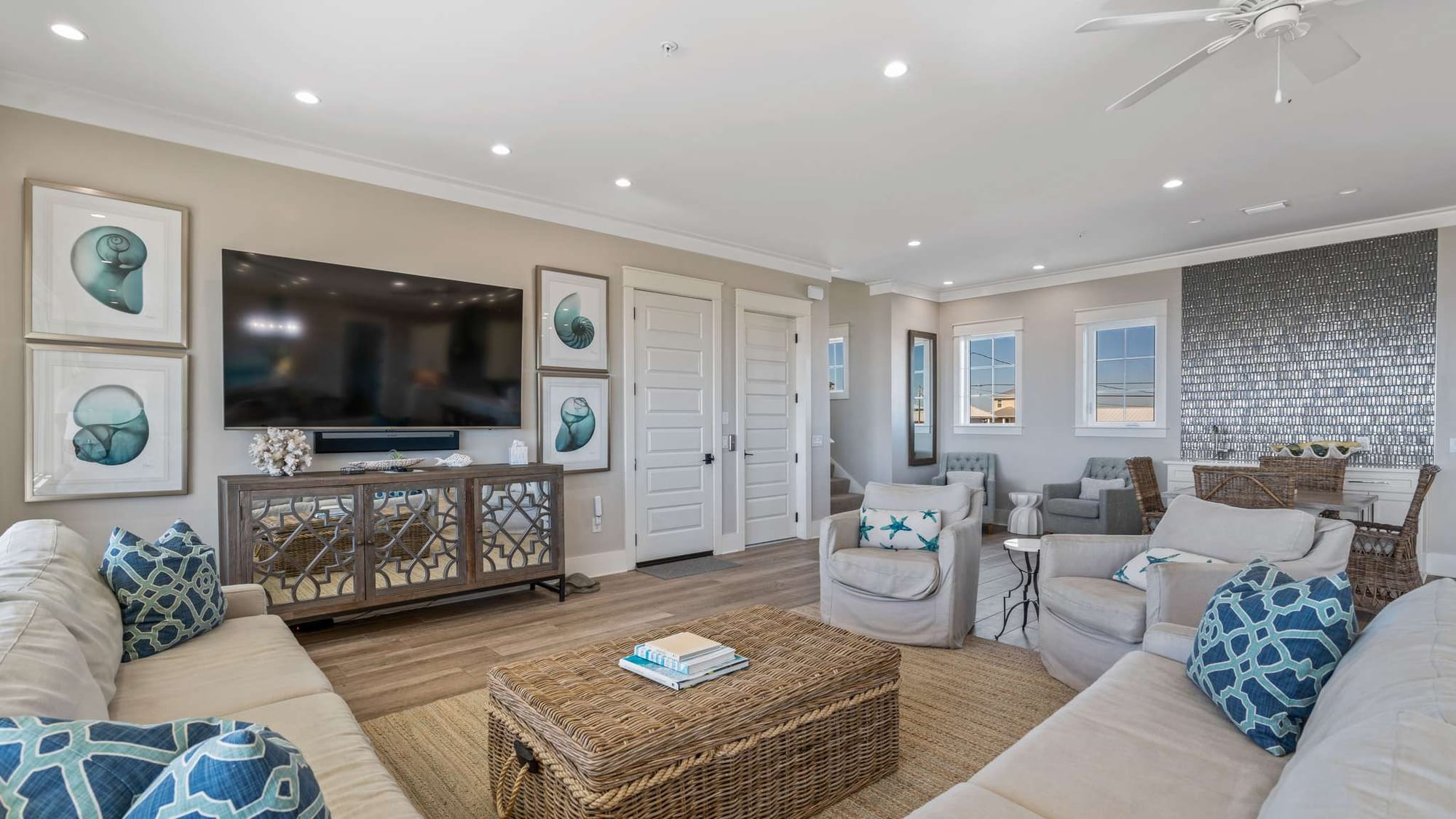 Modern living room, neutral tones.