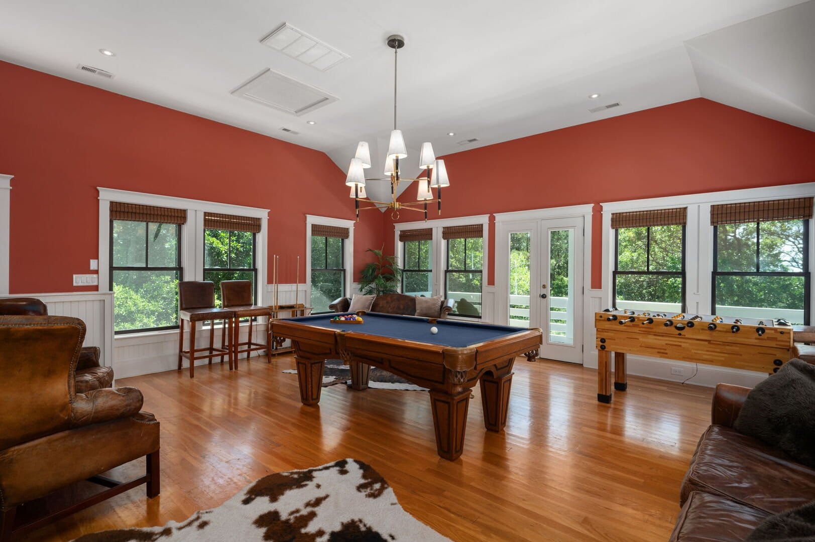 Game room with pool table.