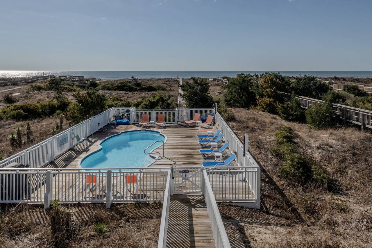 Pool near path to beach.