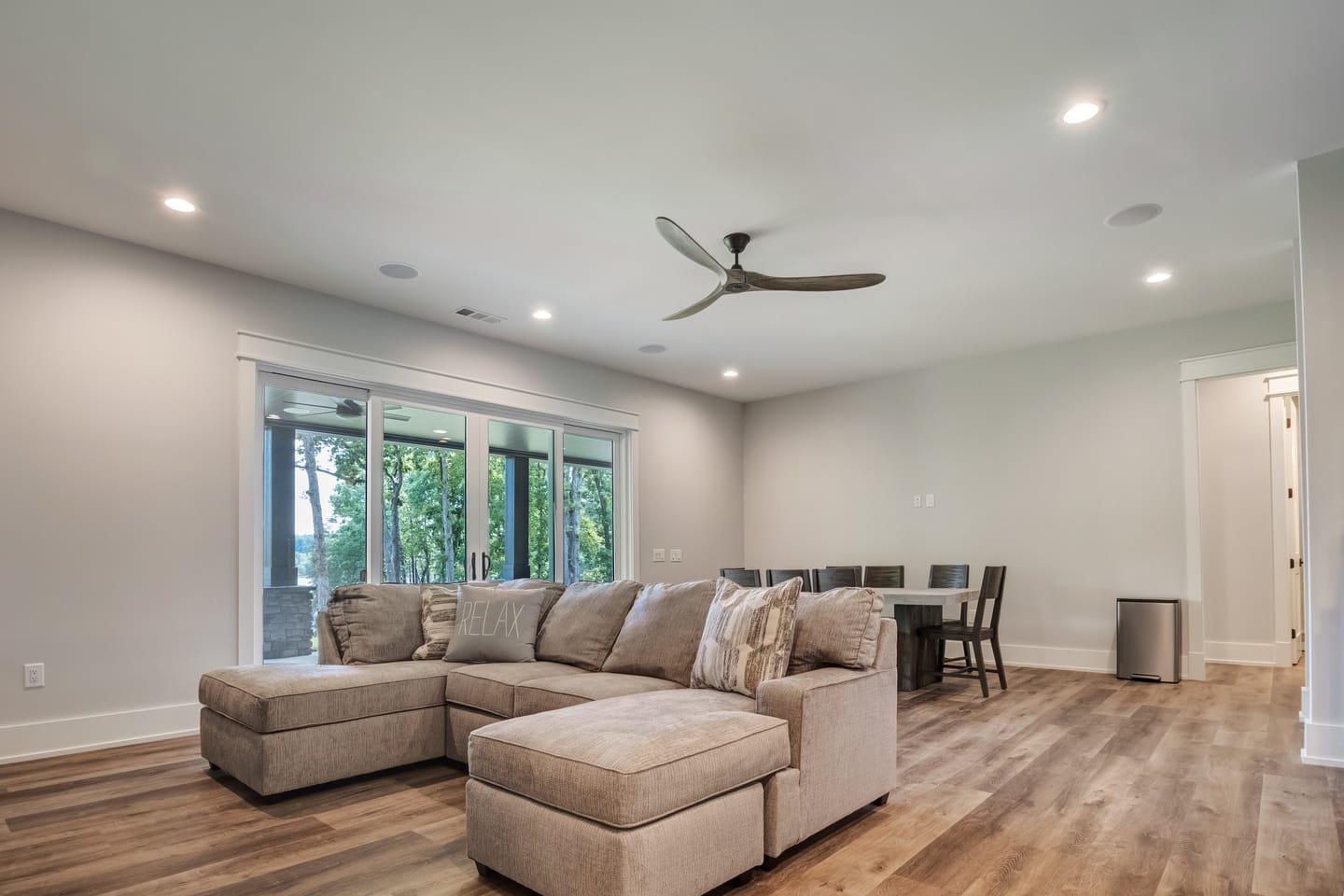 Modern living room with sectional sofa.