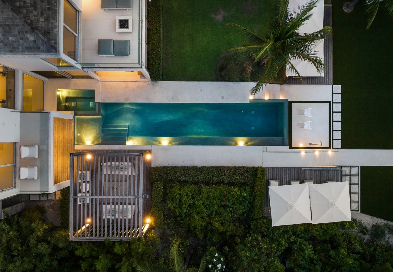 Modern house with outdoor pool.