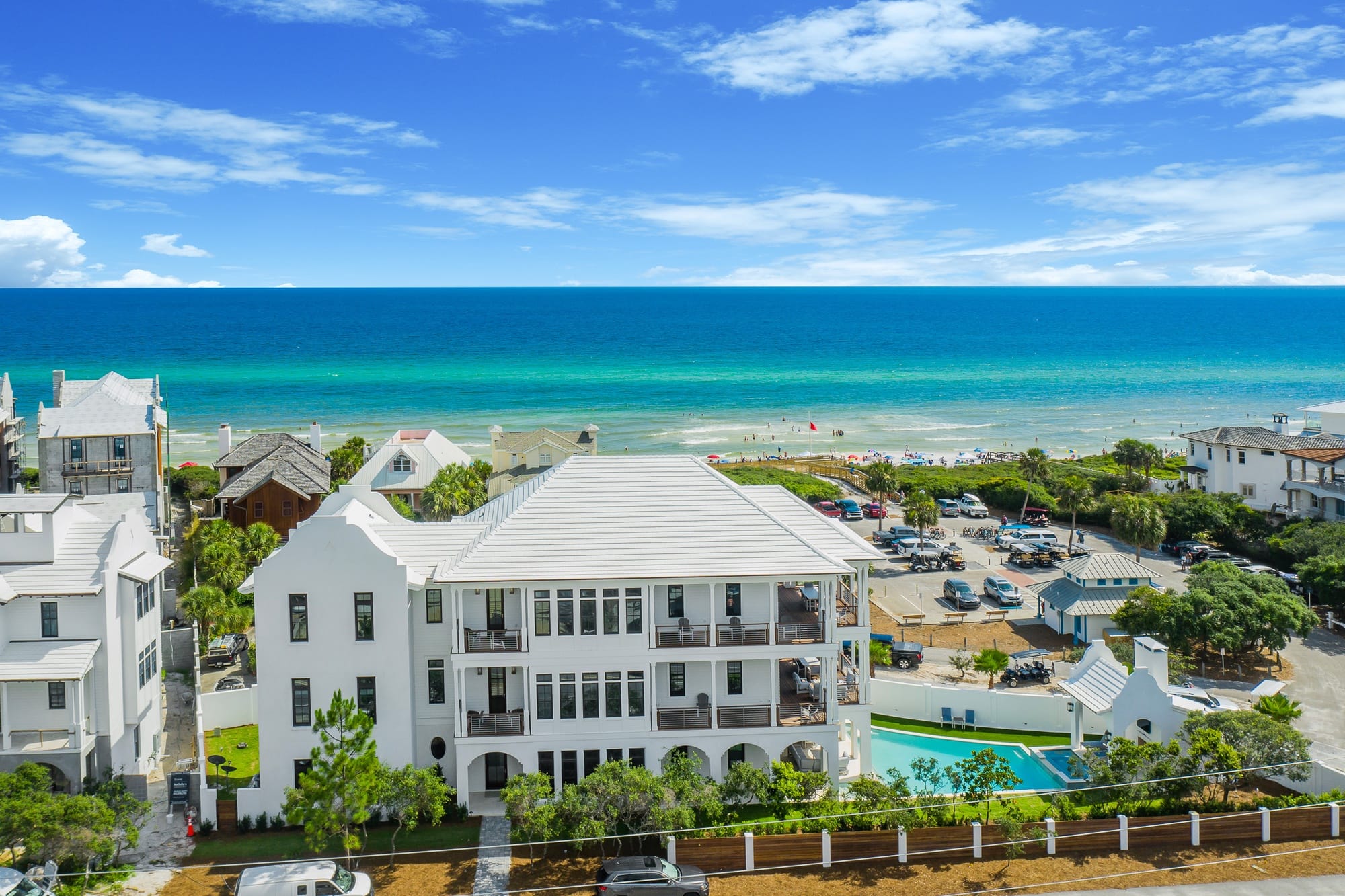 Coastal houses with ocean view.