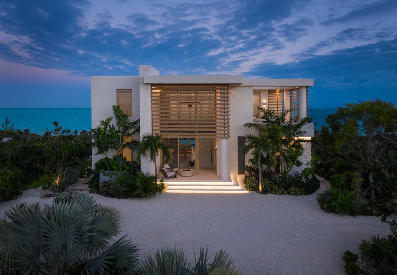 Modern house with ocean view.