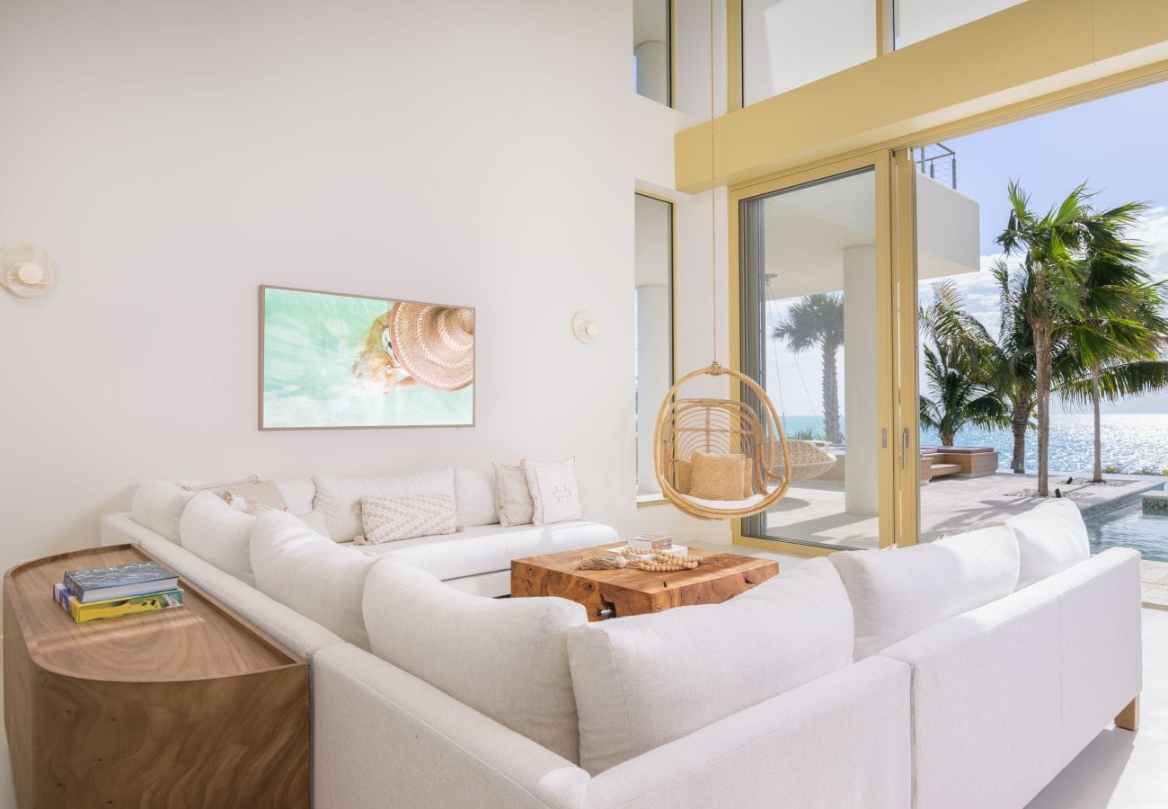 Bright, airy beachside living room.