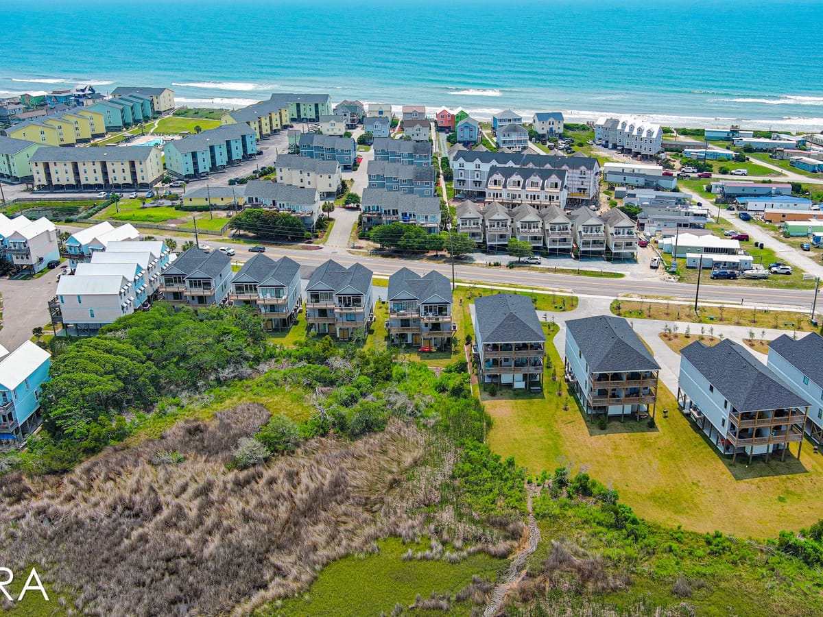 Coastal neighborhood with ocean view.