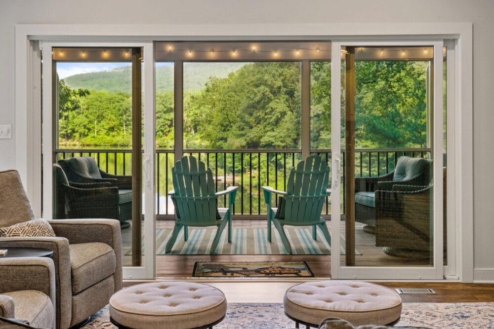 Living room view to balcony.