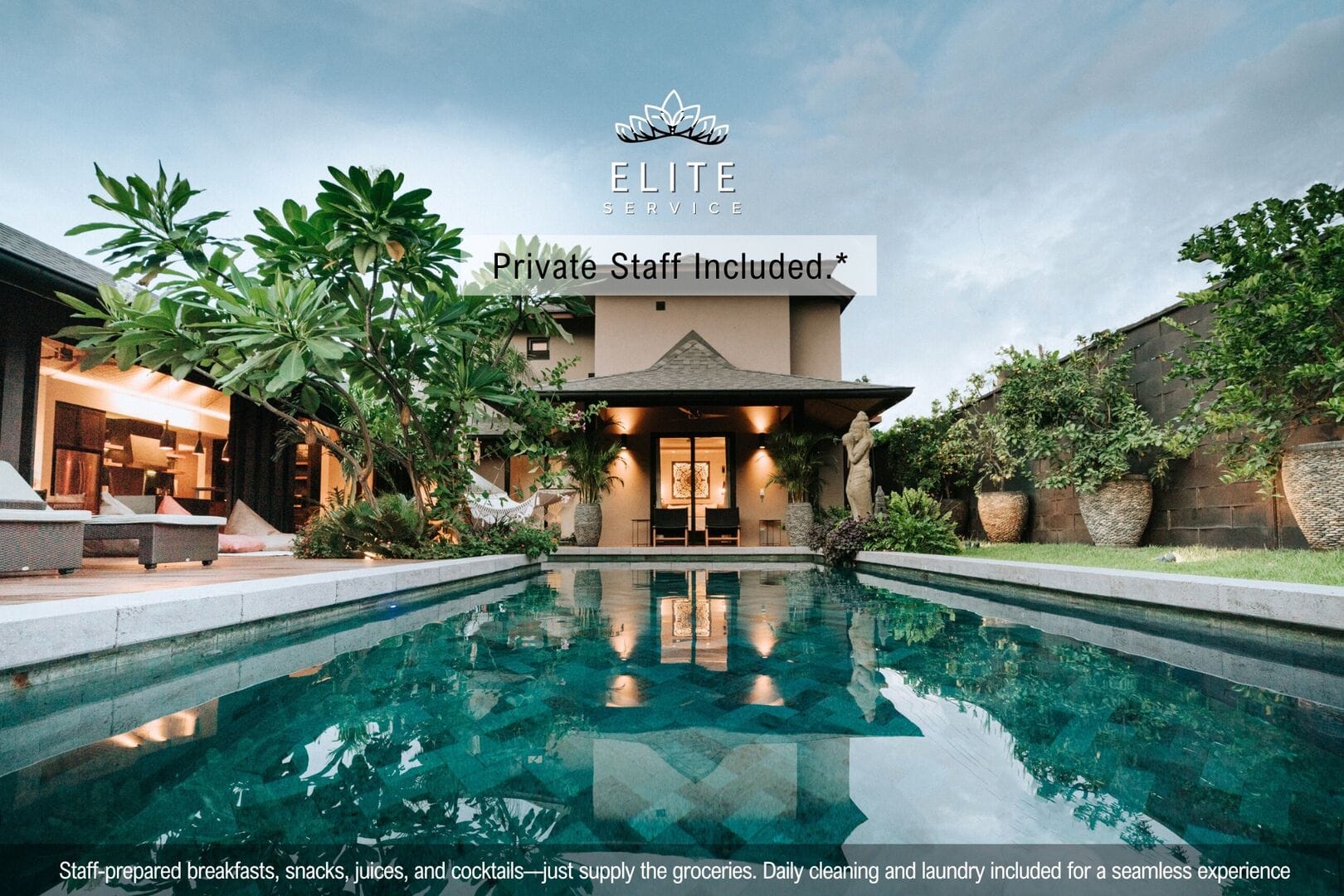 Luxury villa with pool, garden.