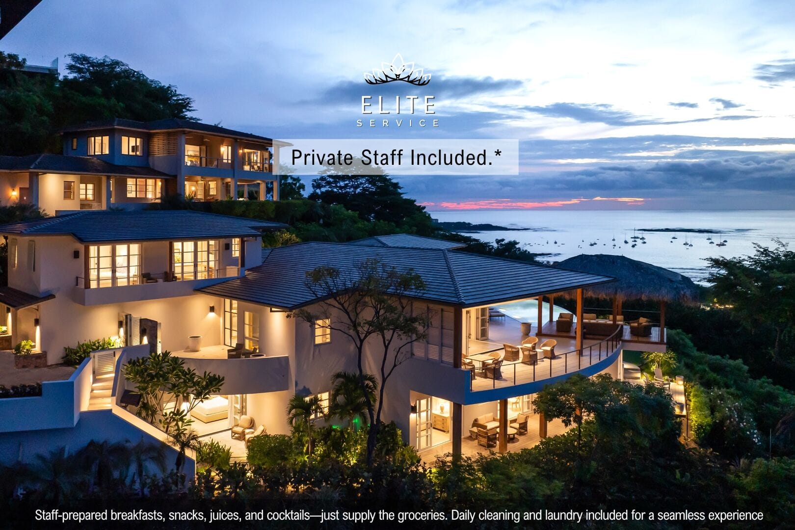 Luxury villa with ocean view.