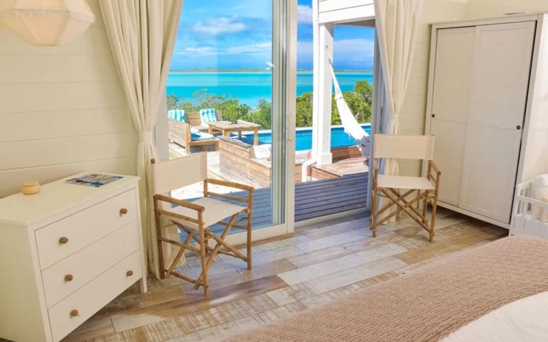 Beachfront room with ocean view.