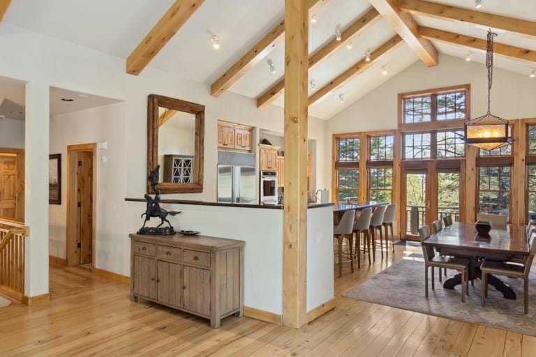 Spacious open-plan kitchen and dining.