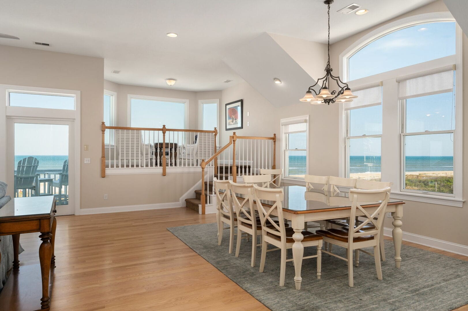 Dining room with ocean view.
