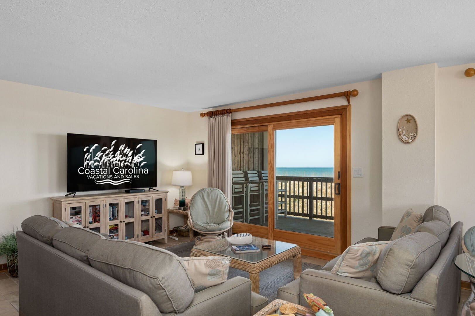 Living room with ocean view.