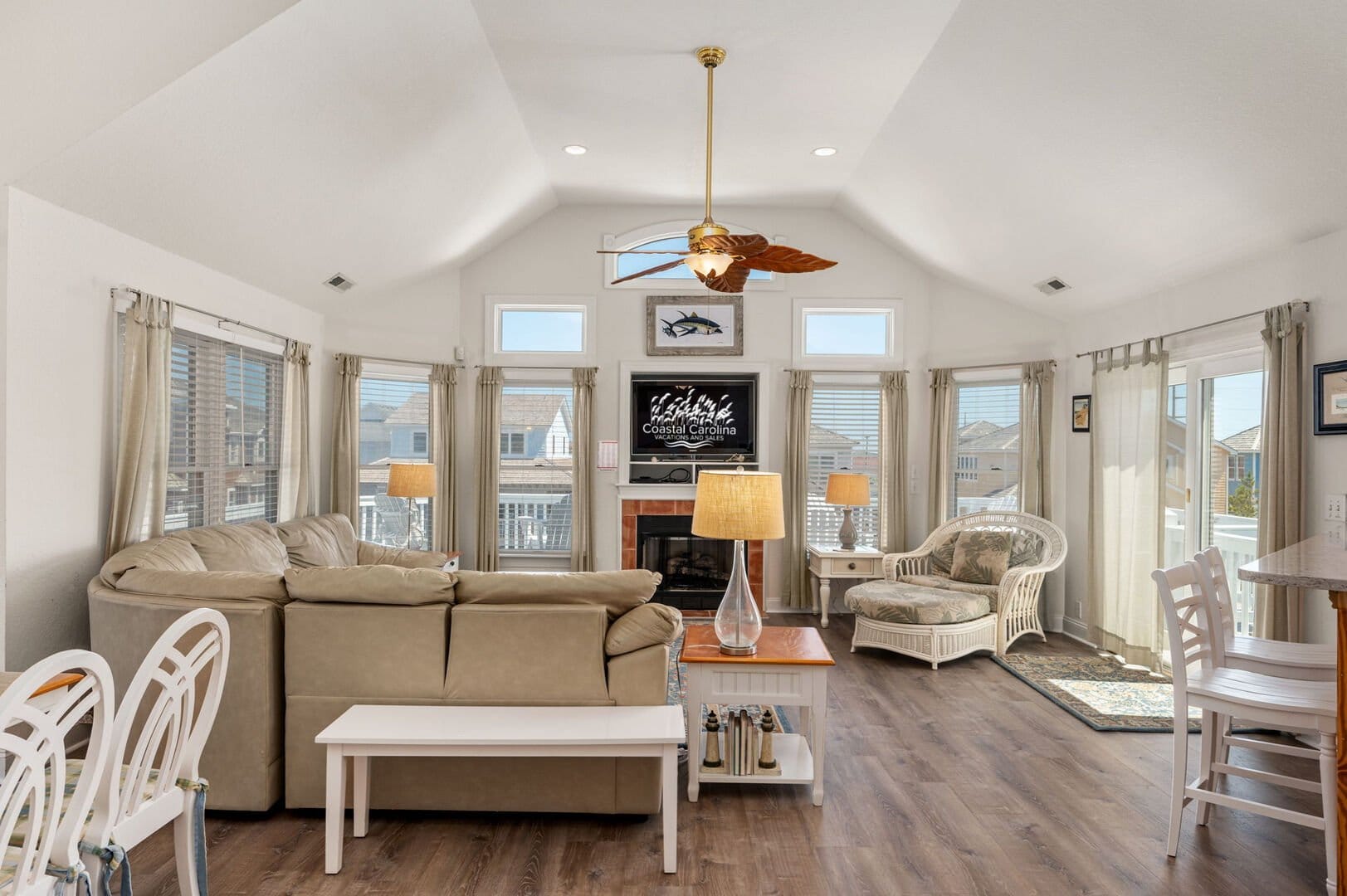 Bright living room with neutral decor.