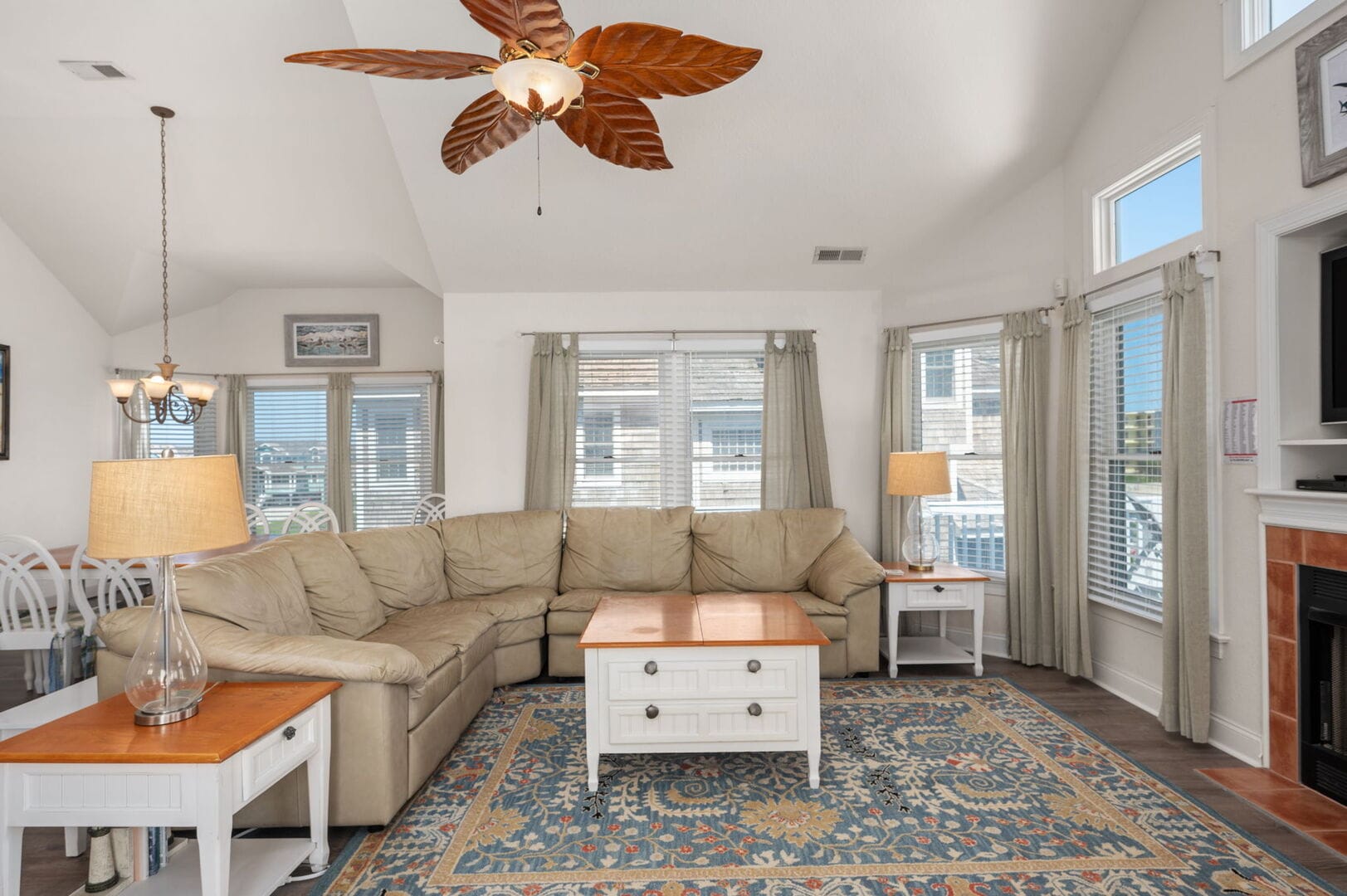Living room with sectional sofa.