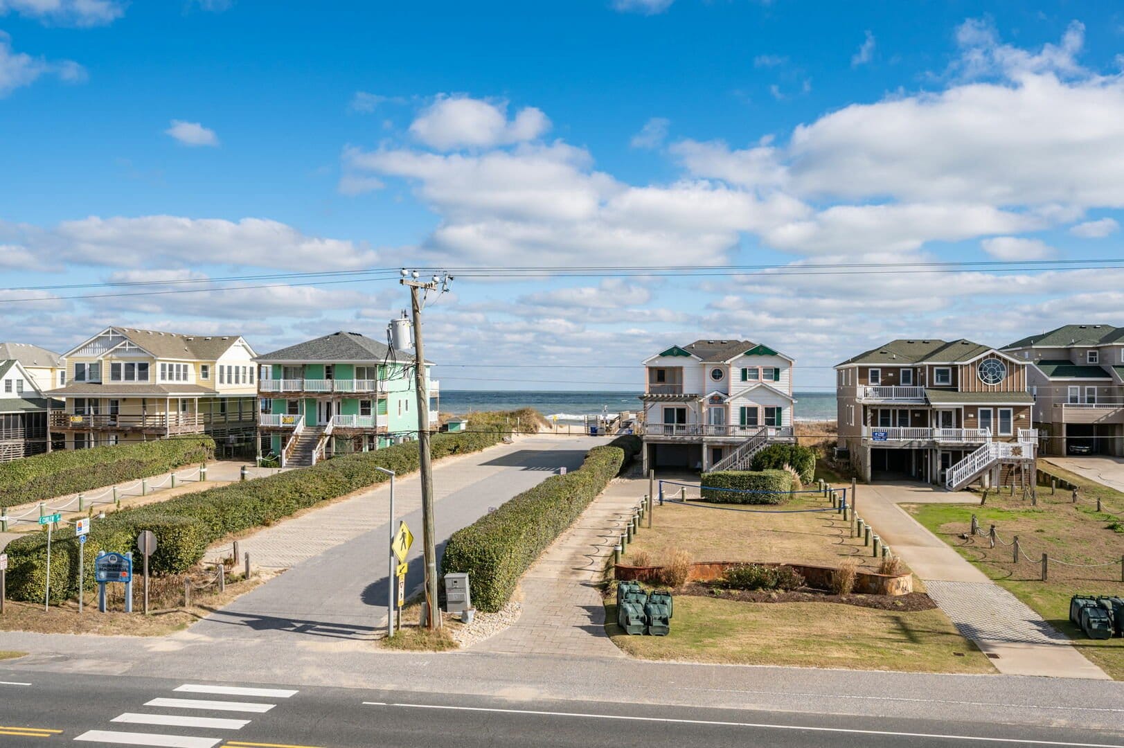 Coastal homes with ocean view.