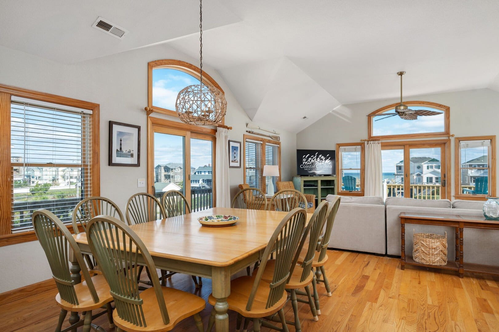 Coastal dining and living room.