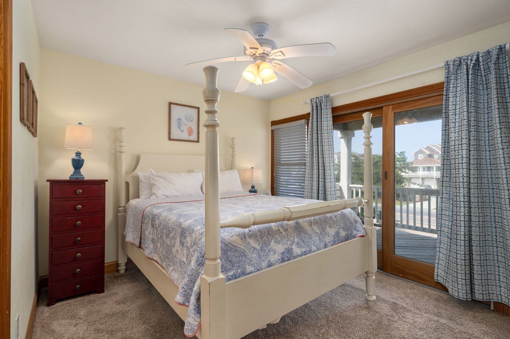 Bedroom with four-poster bed.