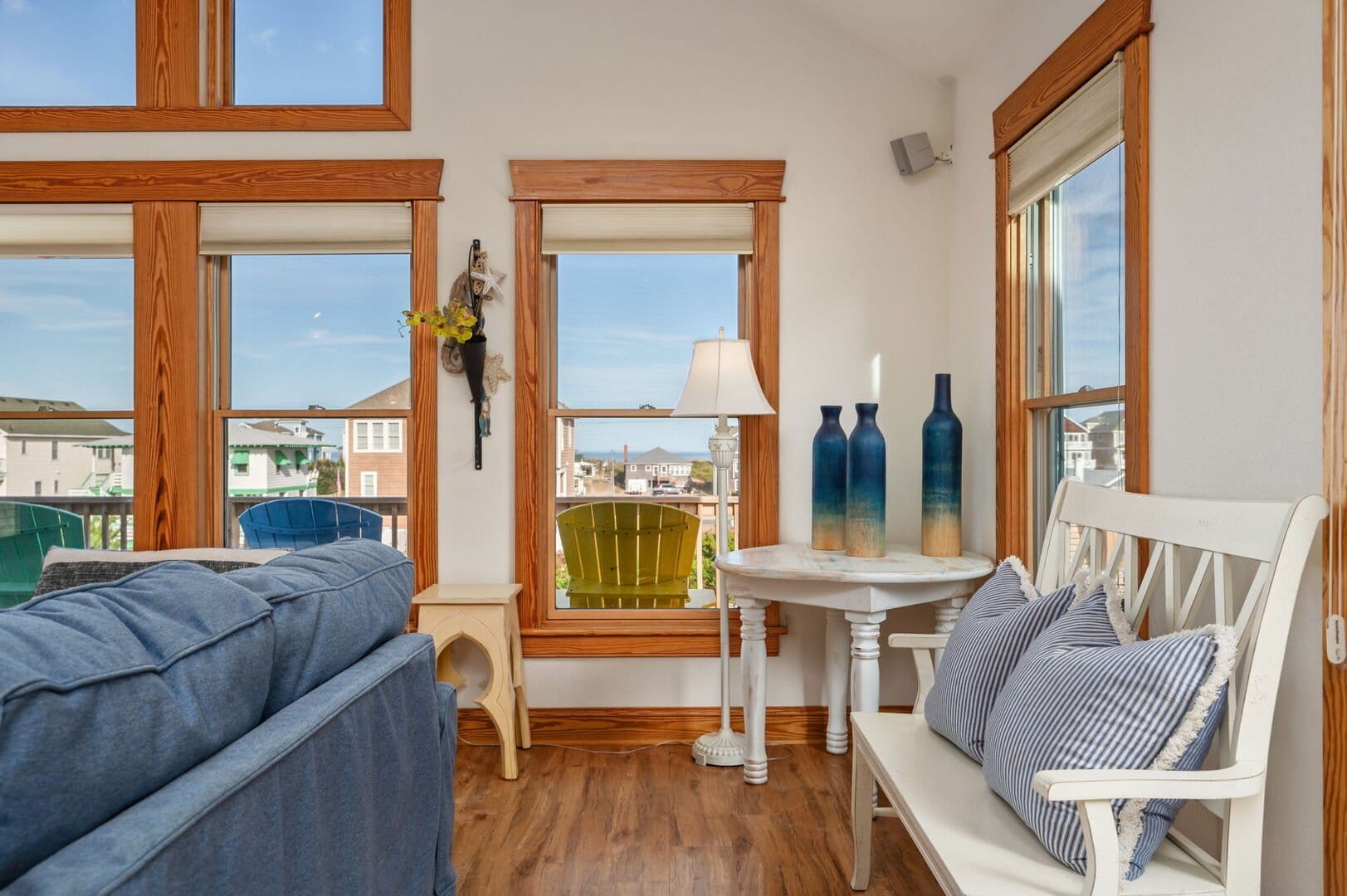 Cozy living room with large windows.