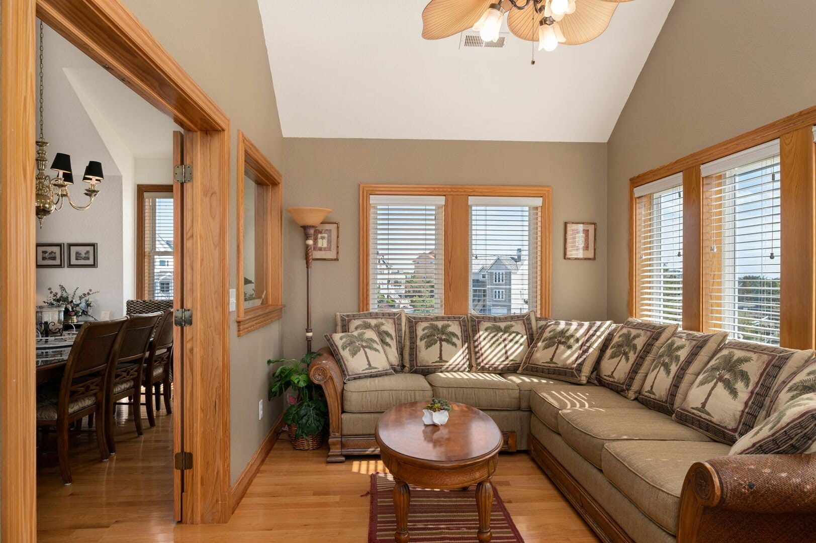 Cozy living room with sectional.