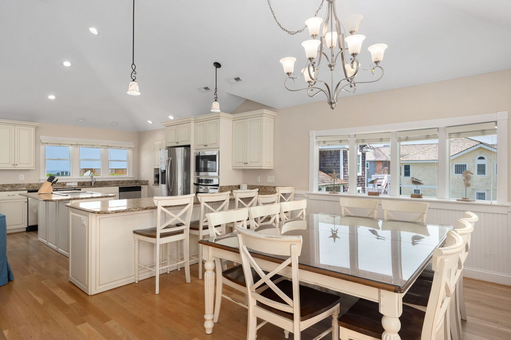Bright kitchen and dining area.