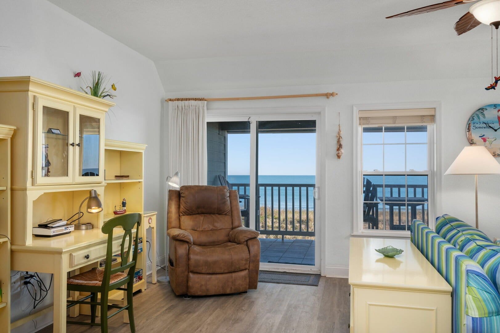 Room with ocean view balcony.