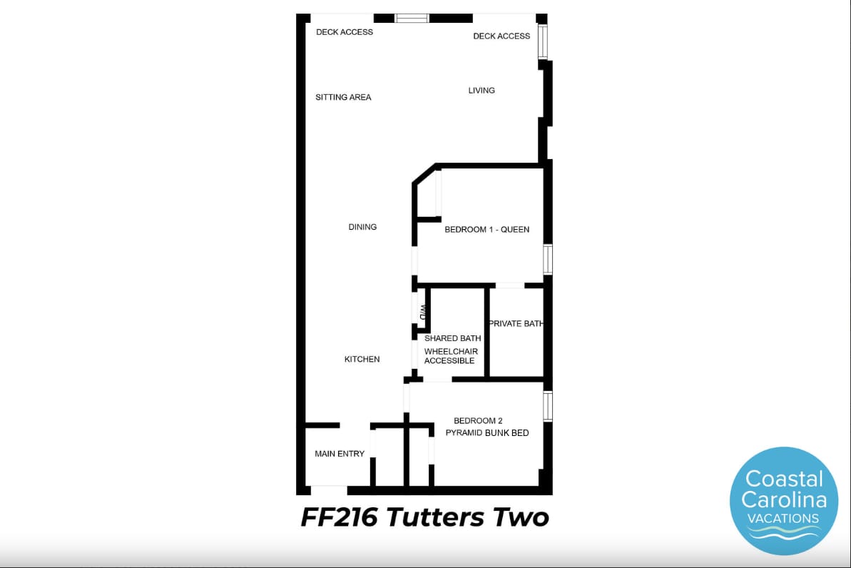 Floor plan of vacation rental.