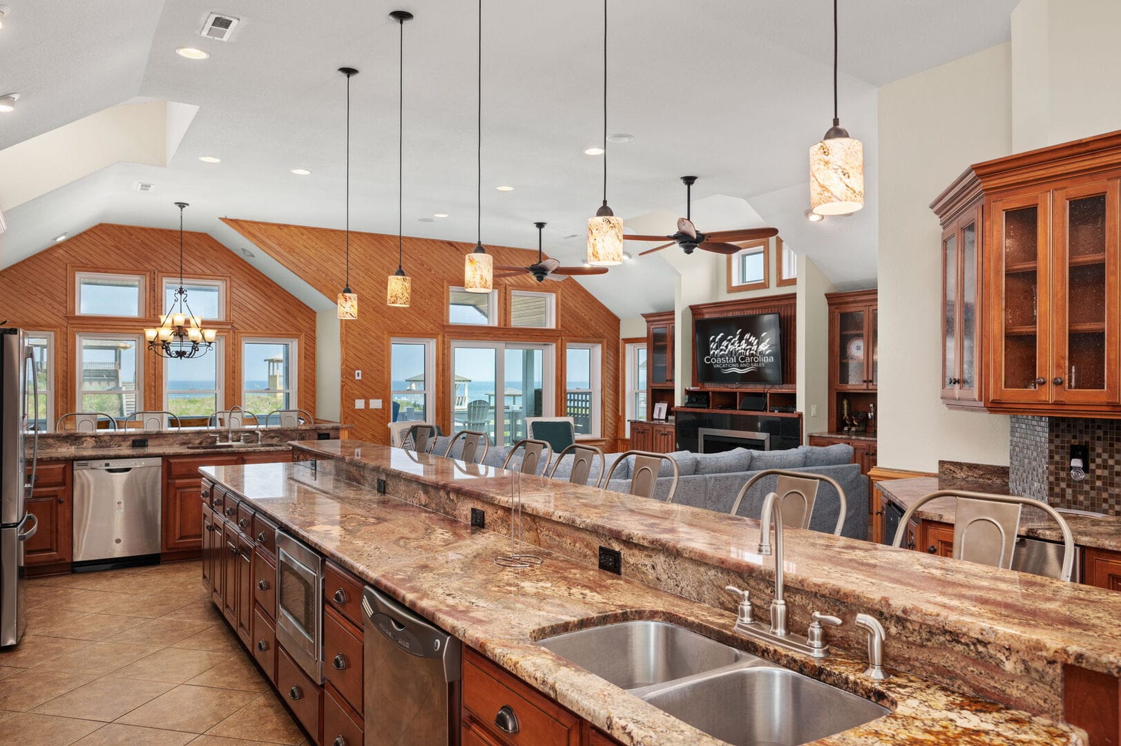 Spacious kitchen with modern design.