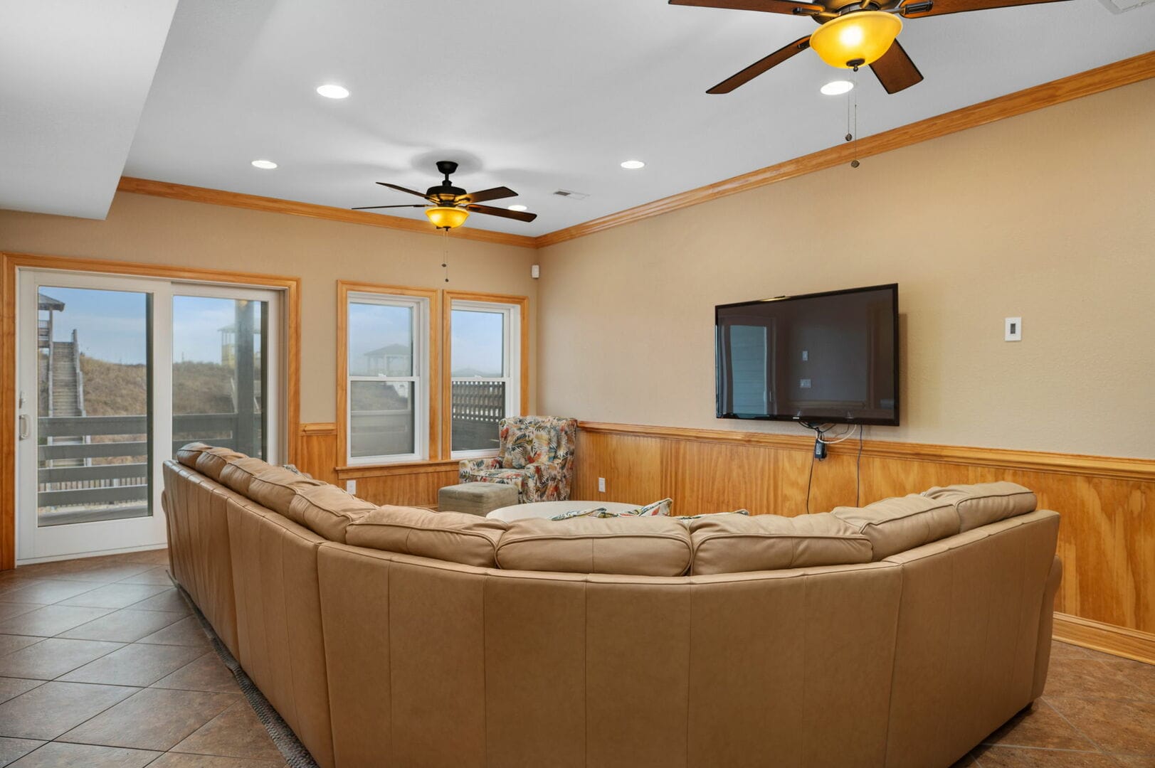 Living room with sectional sofa.