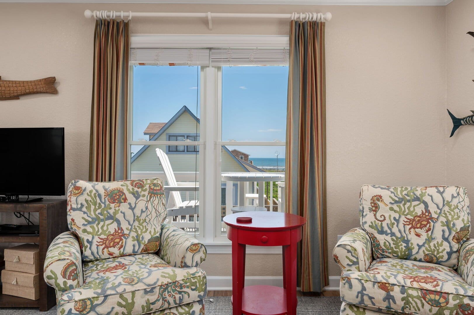 Living room with ocean view.